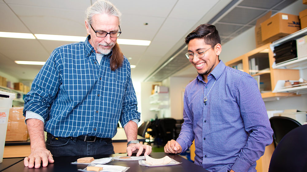 Nicholas Puente discovered shards of volcanic glass while participating in field work in Mexico