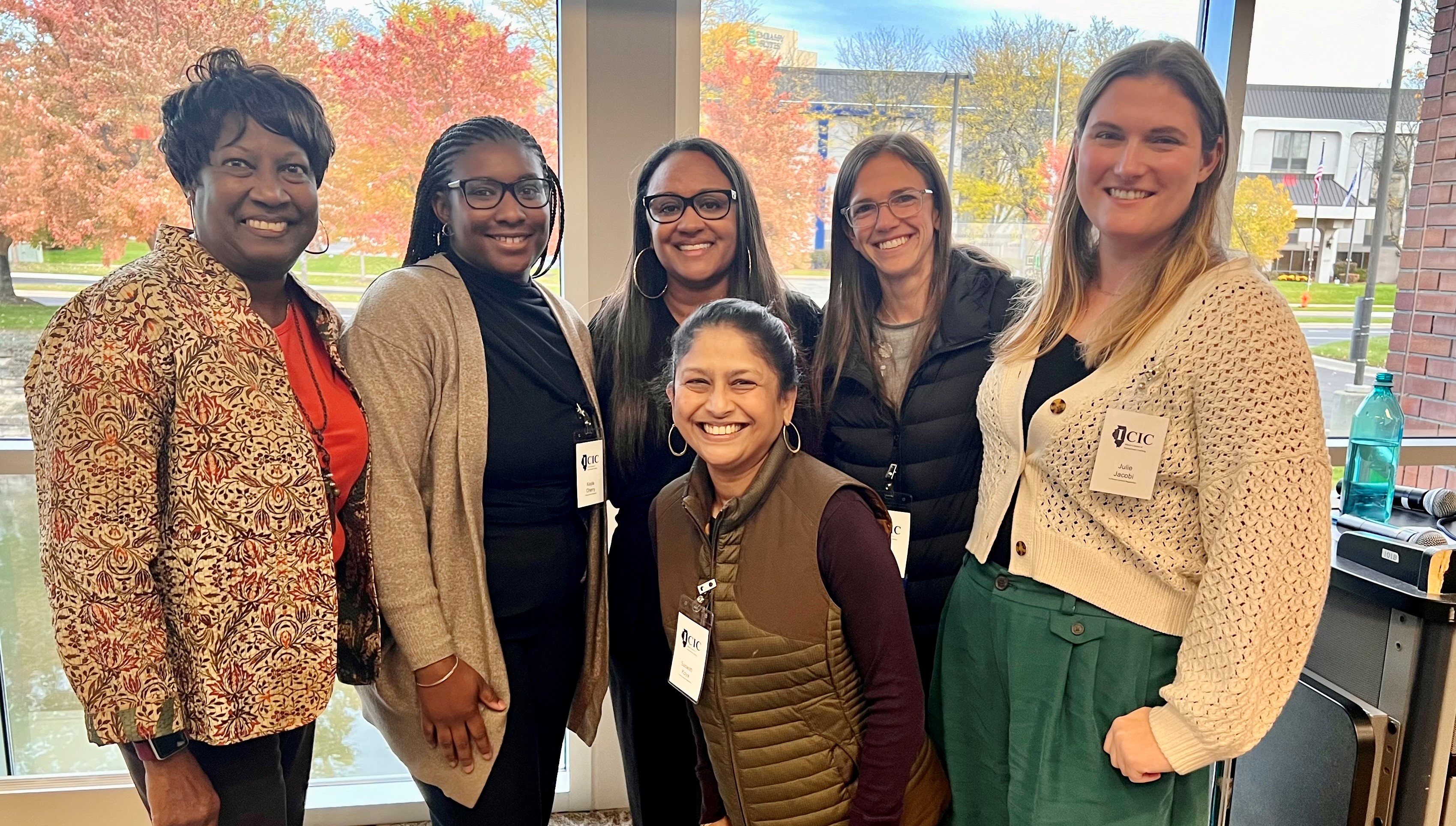 Six women smiling