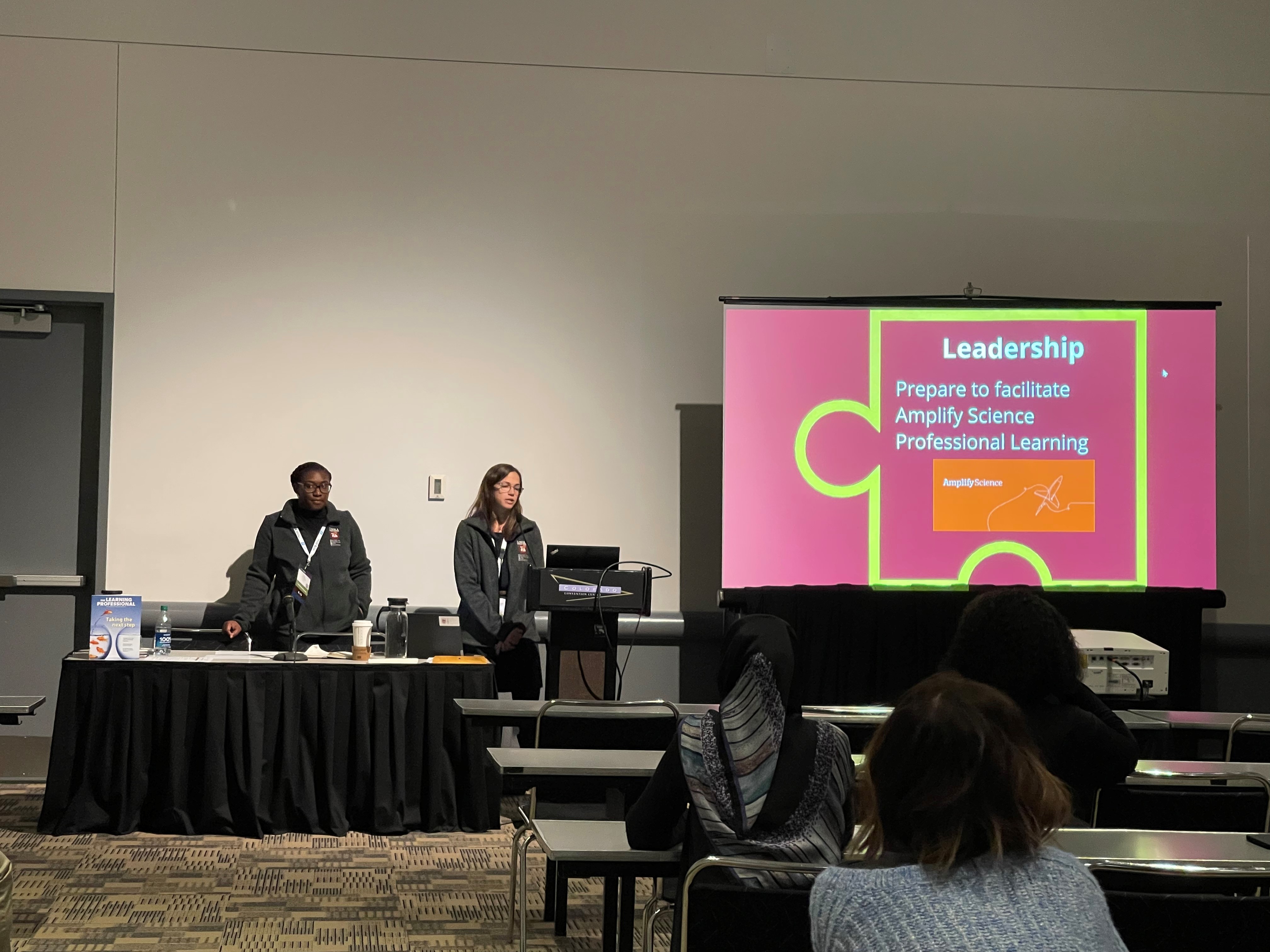 Kayla and Sarah presenting at NSTA