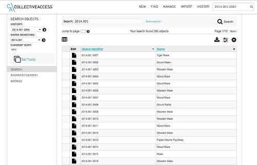 screenshot of multiple items in May Weber Ethnographic Study Collection