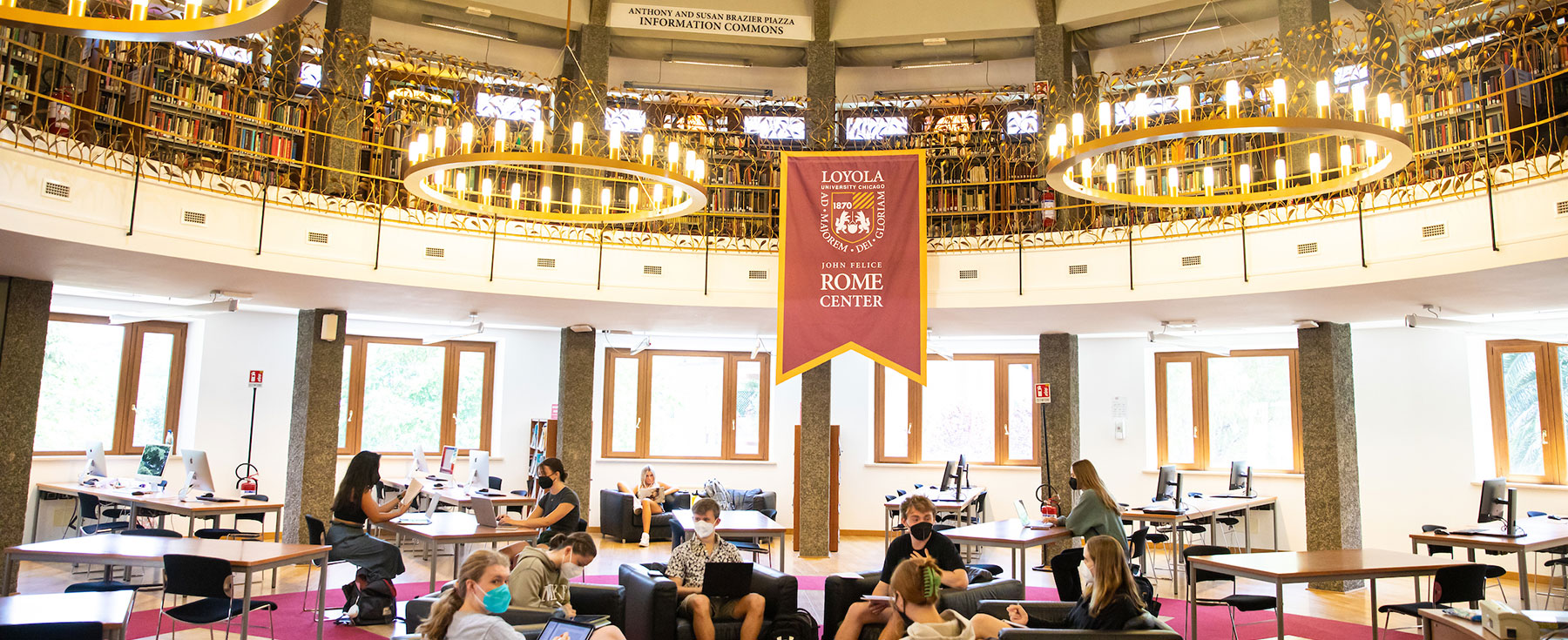 Students studying at the JFRC Information Commons