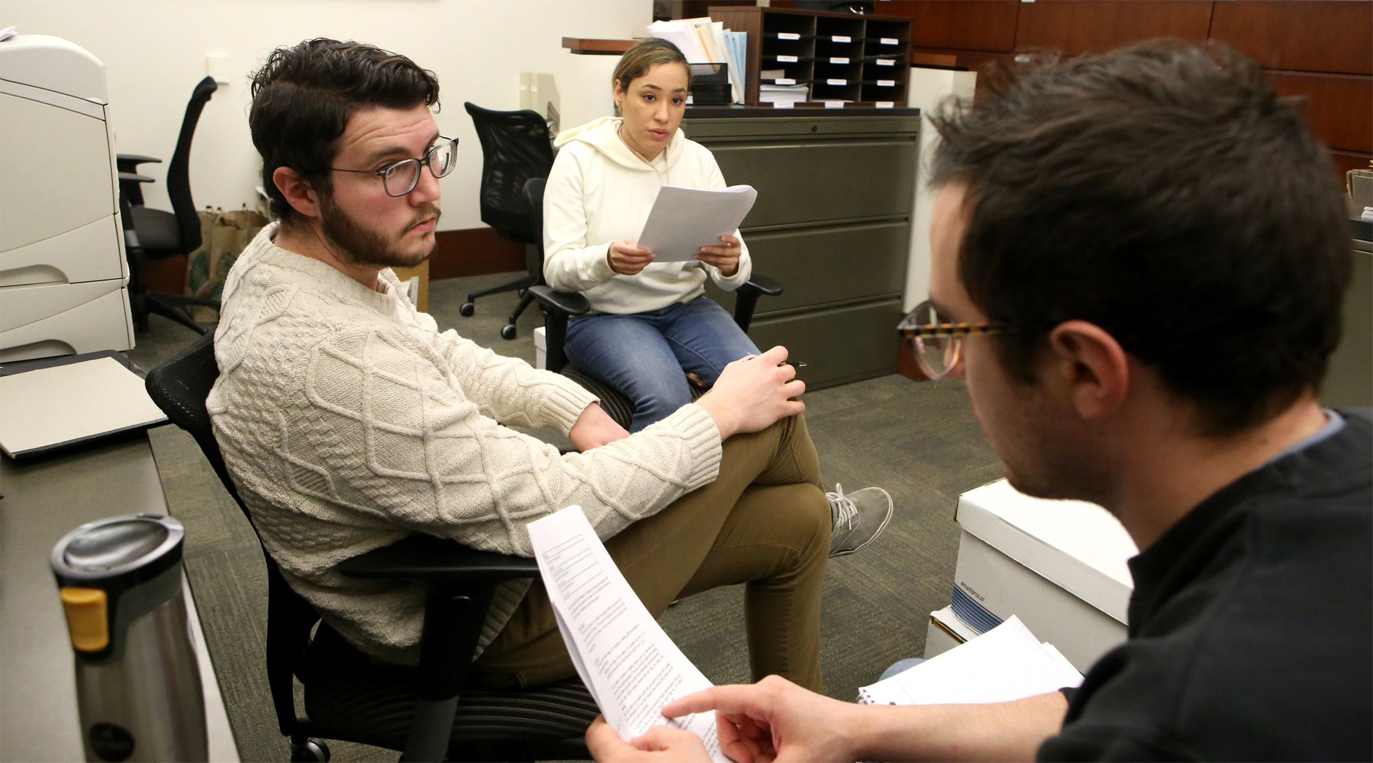 Three SUFEO students meeting