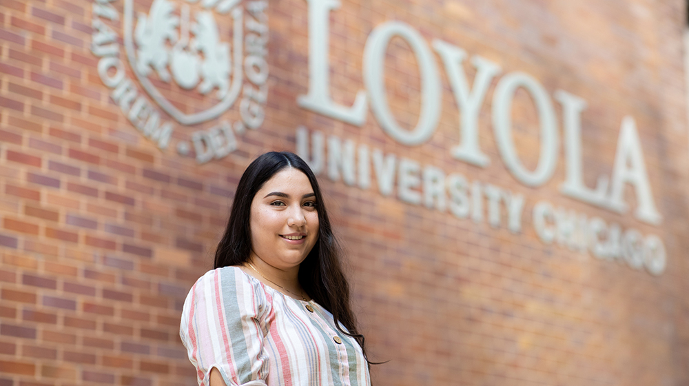 Portrait of Arrupe College student Diana Duarte, who is in the new Arrupe BSN Pathway Program. (Photo: Lukas Keapproth)