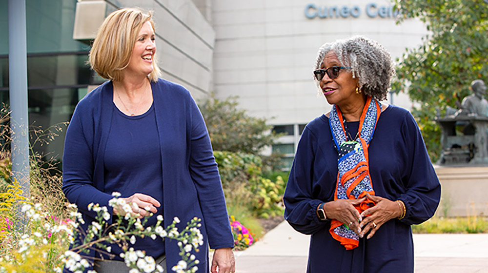 Power of Nursing Leadership award winners Karen Saban (left) and Regina Conway-Phillips, both School of Nursing faculty. 