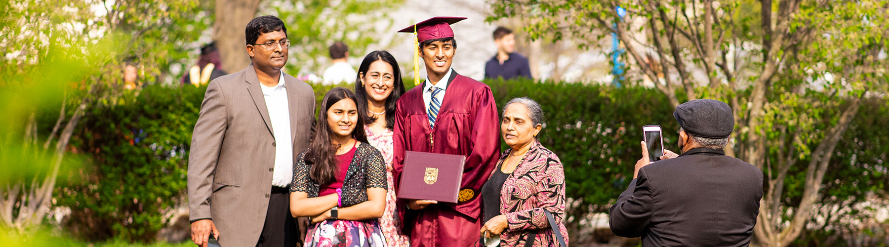 Loyola University Chicago graduates of the Parkinson School of Health Sciences and Public Health attend their commencement ceremony