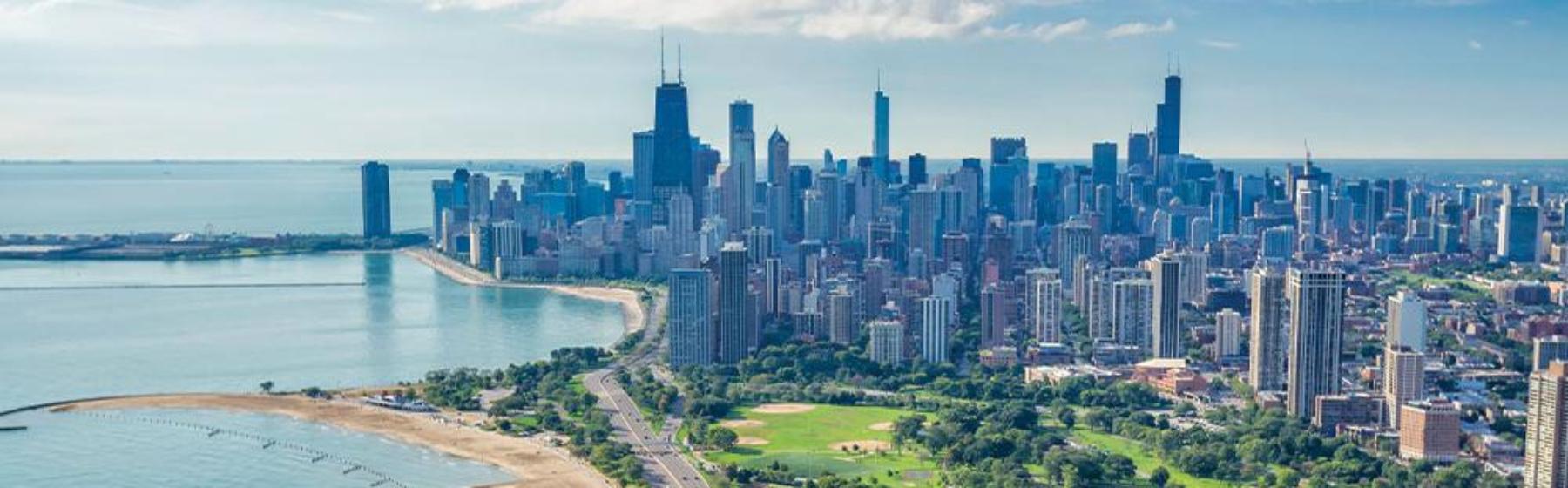 Chicago skyline from the north