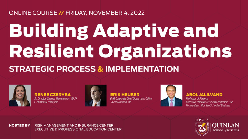 Event graphic for Building Adaptive and Resilient Organizations