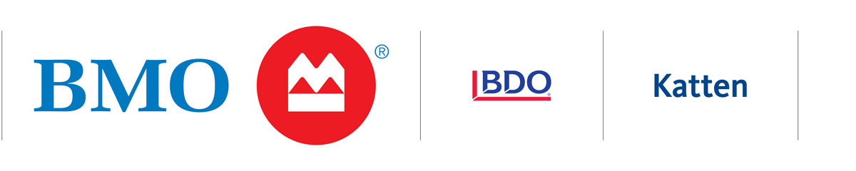 BMO, BDO, and Katten Logos