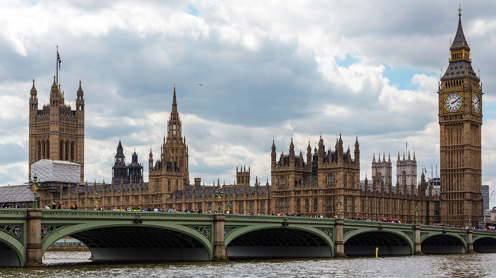 A view of Big Ben and the London skyline