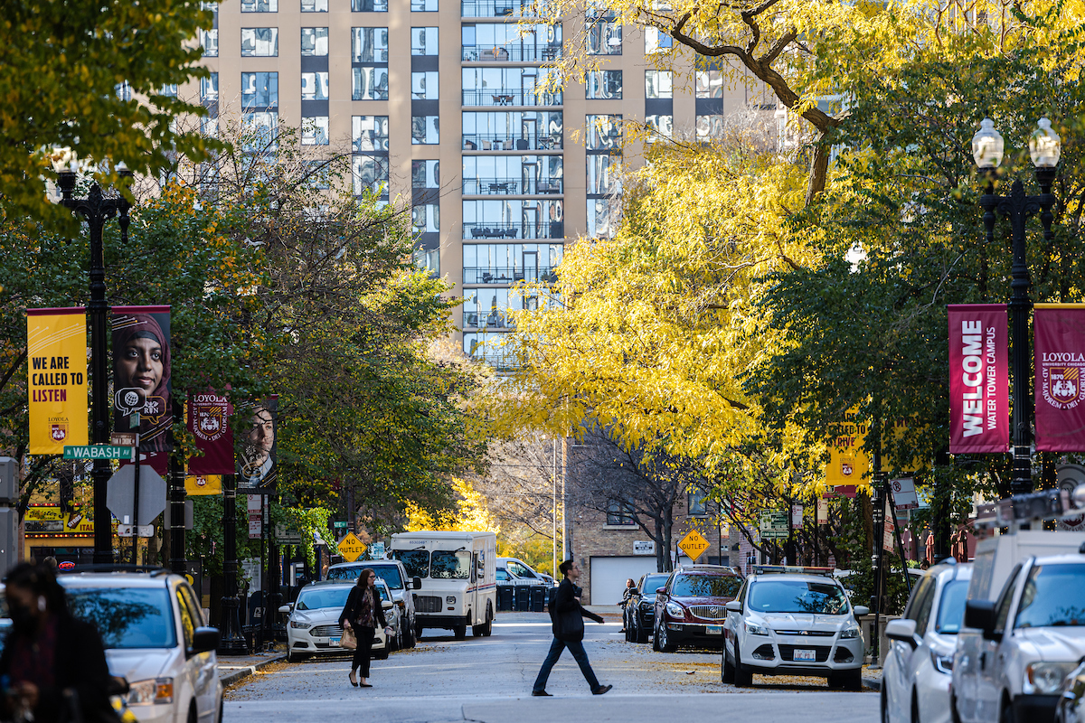 Water Tower Campus in the fall