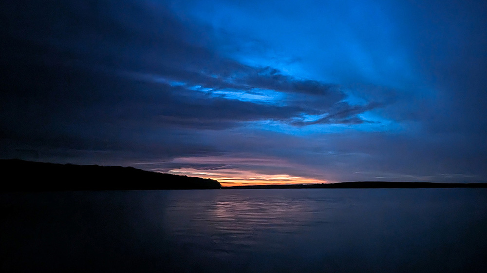 sunset over a lake