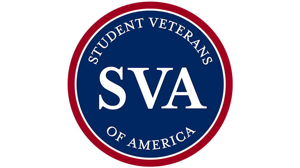 Red, white, and blue circular logo for the Student Veterans of America organization.