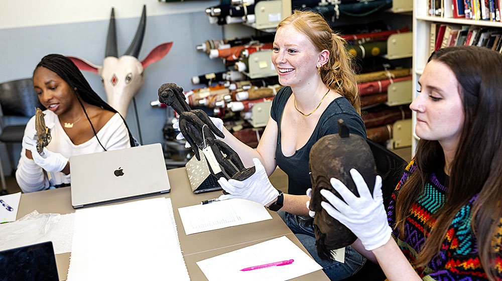 Loyola University Chicago students having a discussion in an anthropology class.